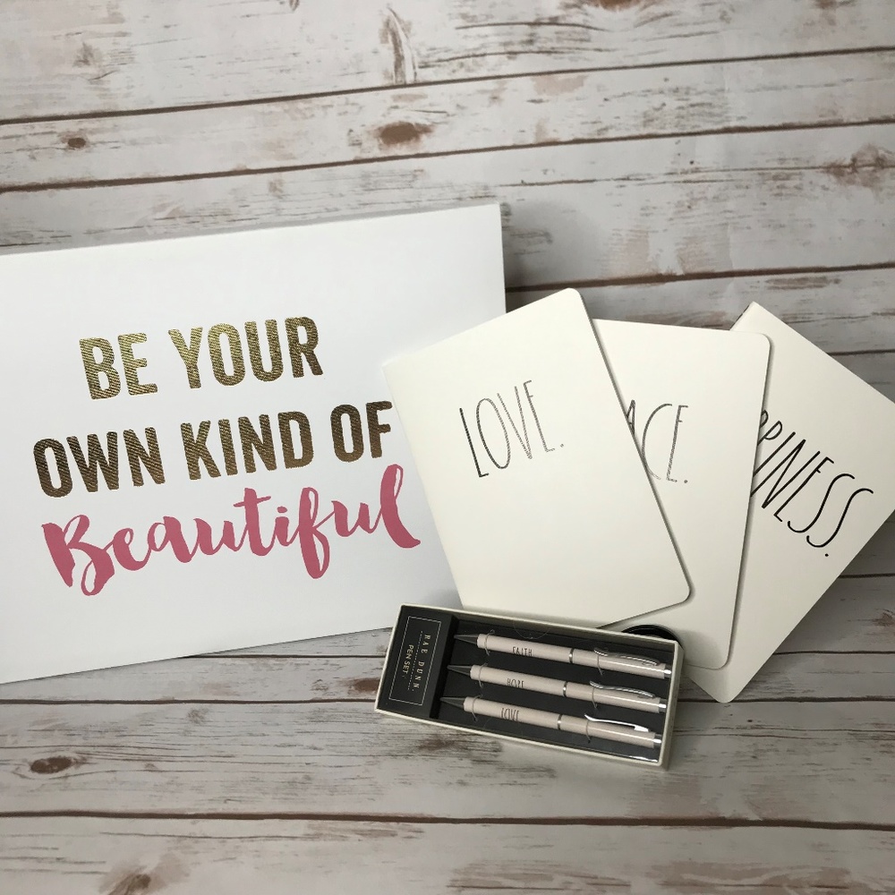 Rae Dunn Notebook Trio with Pen Set